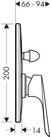 Смеситель для душа Hansgrohe Logis E 71408000 Хром 
