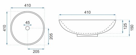 Раковина 41х41 см Rea Fiori REA-U6520 