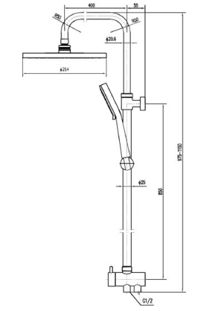 Душевая система TEKA Manacor 790027200 хром 