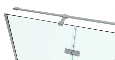 Душевой уголок Black&White Stellar Wind S701 100x100 7011010 профиль Серебристый хром стекло прозрачное 