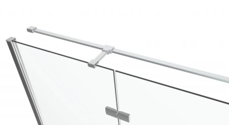 Душевой уголок Black&White Stellar Wind S701 100x100 7011010 профиль Серебристый хром стекло прозрачное 