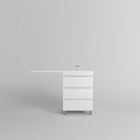 Тумба напольная "Даллас ЛЕОН 120" (3 ящ.) Люкс белая, PLUS Тумба напольная "Даллас ЛЕОН 120" (3 ящ.) Люкс белая, PLUS