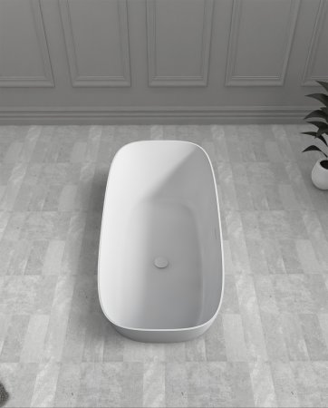 Ванна из искусственного камня ABBER Stein AS9612-1.7 белая матовая 