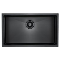 Мойка кухонная Paulmark Koher PM807444-GM вороненая сталь