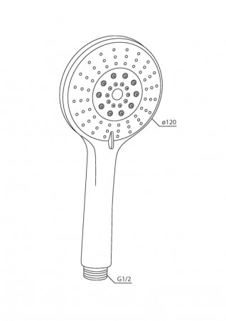 Ручной душ Damixa Palace One 914100200 Хром 
