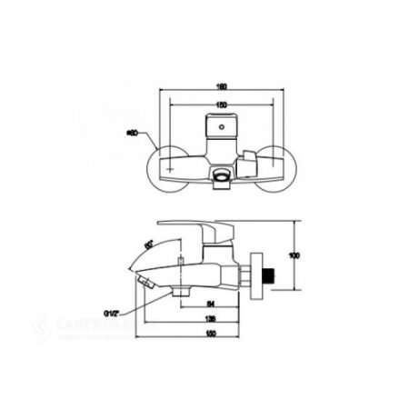 Смеситель для ванны Kaiser Guss 68022 Хром 