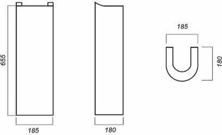 Раковина Sanita Luxe Art Luxe 50 SL400001 ARTSLWB01+ARTSLPD10 Белая 
