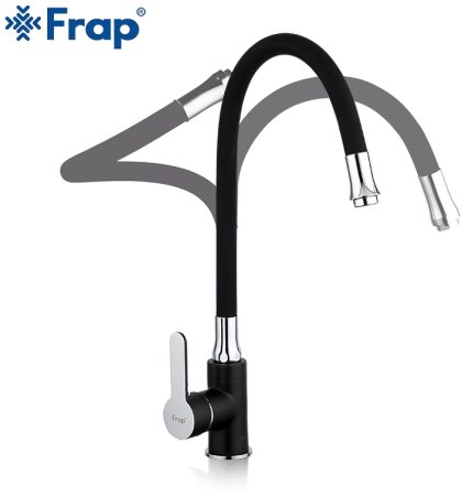 Смеситель для кухни Frap H42 F4042 Черный матовый Хром 