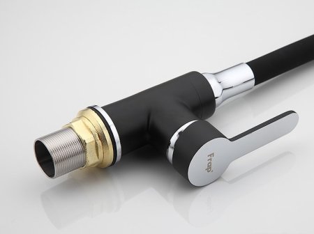 Смеситель для кухни Frap H42 F4042 Черный матовый Хром 