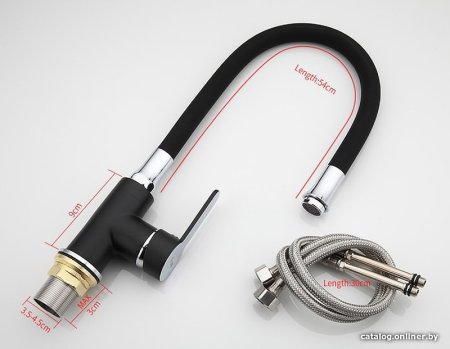 Смеситель для кухни Frap H42 F4042 Черный матовый Хром 