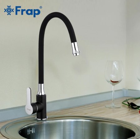 Смеситель для кухни Frap H42 F4042 Черный матовый Хром 