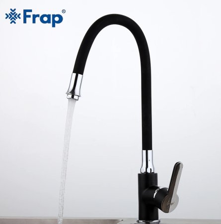 Смеситель для кухни Frap H42 F4042 Черный матовый Хром 