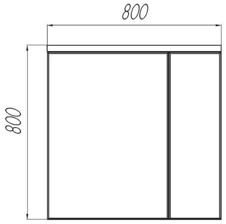 Зеркальный шкаф Aquaton Брук 80 1A200602BC010 с подсветкой Белый 