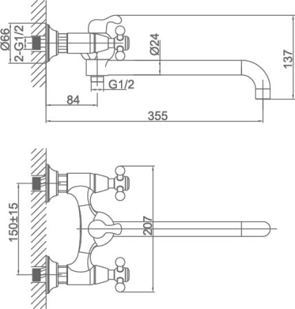 Смеситель D&K Hercules Hessen DA1423341 универсальный 
