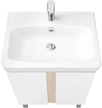 Тумба под раковину Aquaton Кантри 60 1A257401AHB20 Белая глянцевая Дуб верона 