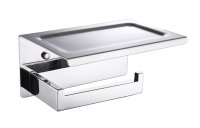 Держатель для туалетной бумаги с полкой Boheme NEW VENTURO 10311-CR хром