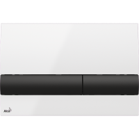 Кнопка смыва AlcaPlast M1710-8 белая/черная Кнопка смыва AlcaPlast M1710-8 белая/черная