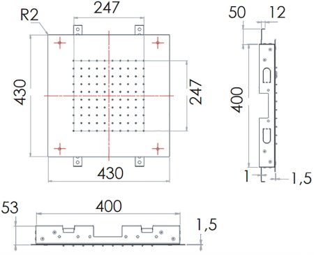 Верхний душ Remer 357SFS43 Хром 