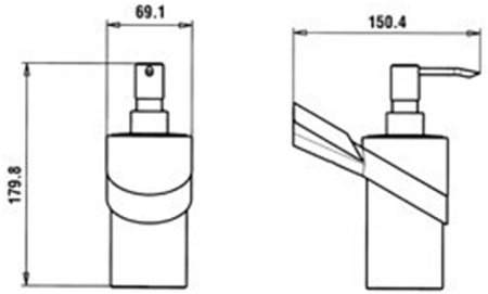 Дозатор для жидкого мыла Paini Morgana 73CR031VR Хром 