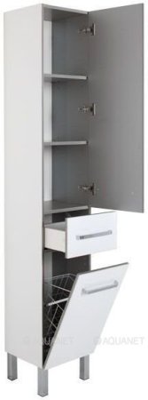 Шкаф-пенал для ванной Aquanet Сиена 35 R б/к белый (напольный) 