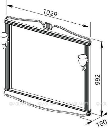 Зеркало Aquanet Николь 100 орех 