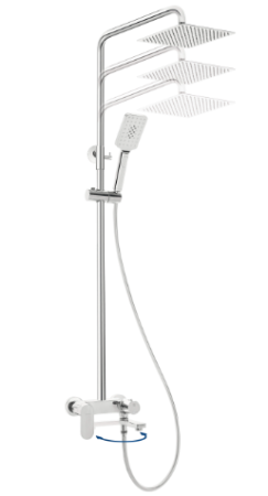 Душевая система настенная Deante ALPINIA NAC_01AM хром 