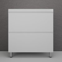 Тумба напольная Style Line "Манхэттен 80" ЭМАЛЬ под ASTI 80 2 ящика PLUS белый матовый