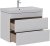 Тумба с раковиной Aquanet София 80 белый глянец (2 ящика) 