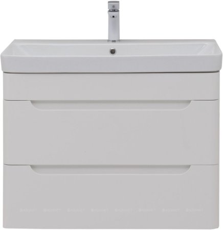 Тумба с раковиной Aquanet София 80 белый глянец (2 ящика) 