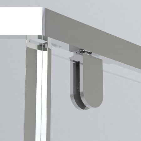 Душевой уголок Vincea Stresa 100х100 VSP-1S100CLB профиль Черный стекло прозрачное 