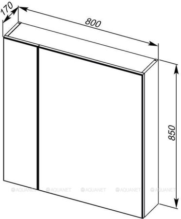 Зеркало-шкаф Aquanet Мадейра 80 дуб кантри 