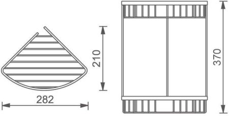 Полка Aquanet 8136 угловая 