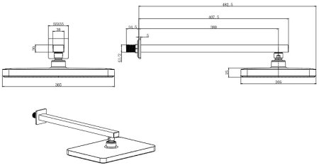 Верхний душ Aquatek AQ2081CR Хром 