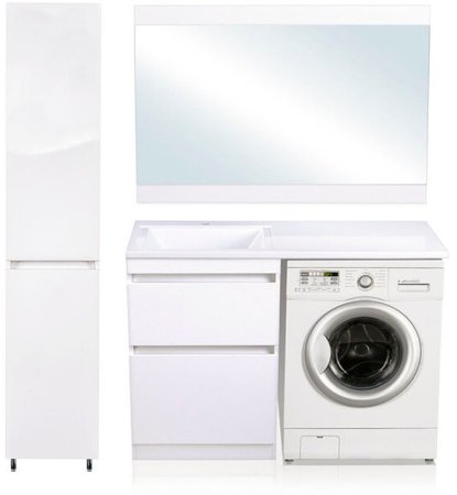 Тумба под раковину Style Line Даллас Люкс Plus 110 СС-00002347 Белая 