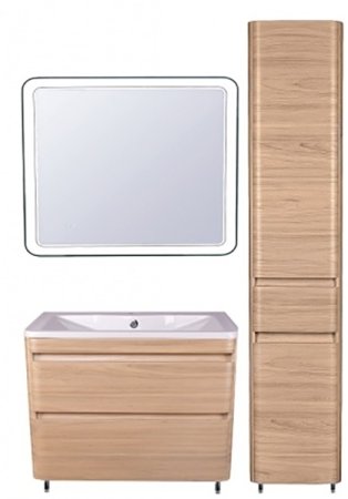 Тумба под раковину Style Line Атлантика Люкс Plus 90 СС-00002218 Ясень перламутр 