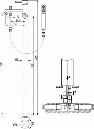 Смеситель Rav Slezak Seina SE949.5 для ванны с душем 