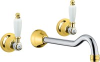 Смеситель для раковины Fiore COLONIALE 02CO0636, хром/золото