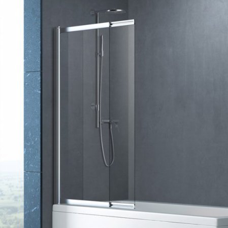 Шторка на ванну Cezares Slider VF-11-90/150-C-Cr стекло прозрачное 