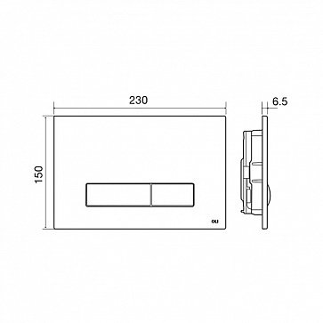 Кнопка смыва OLI Glam OLIpure139179 хром глянцевый 