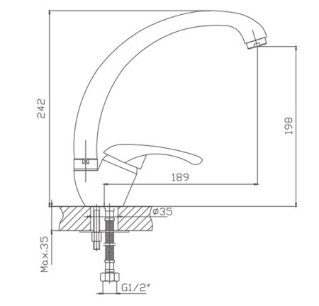 Смеситель для кухни HAIBA CRON CN4103 