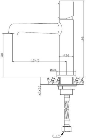 Смеситель для раковины BelBagno Uno UNO-LVM-CRM Хром 