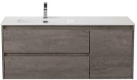 Тумба с раковиной BelBagno KRAFT-1000-2C-1A-SO-CG-L Cemento Grigio