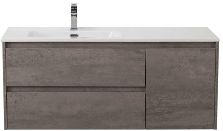 Тумба с раковиной BelBagno KRAFT-1000-2C-1A-SO-CG-L Cemento Grigio 