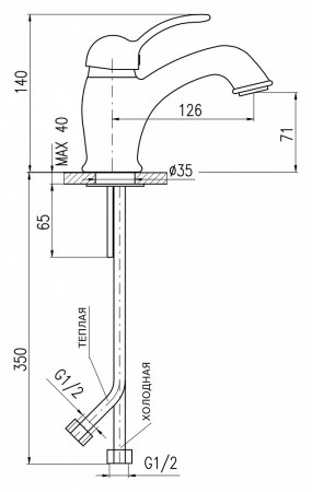 Смеситель Rav Slezak Labe L026.5 для раковины 