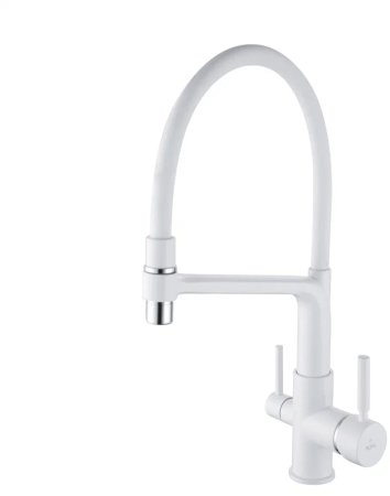 Смеситель для кухни Rose R658C, белый 