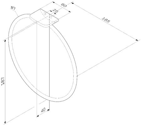 Кольцо для полотенец AM.PM Inspire 2.0 A50A34400 Хром 