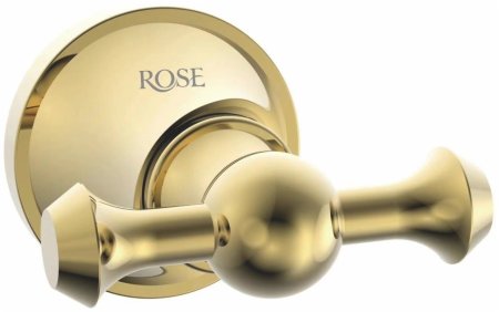 Крючок для ванной комнаты двойной Rose RG1921E, золото 