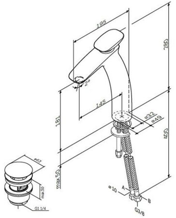Смеситель для раковины AM.PM Spirit V2.0 F70A92200 Хром 