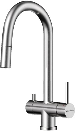 Смеситель для кухни Omoikiri Akita-S-BN с краном под питьевую воду 