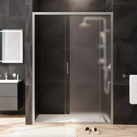 Душевая дверь AM.PM Gem 140 W90G-140-1-195MM профиль Хром матовый стекло матовое-прозрачное 